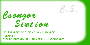 csongor simtion business card
